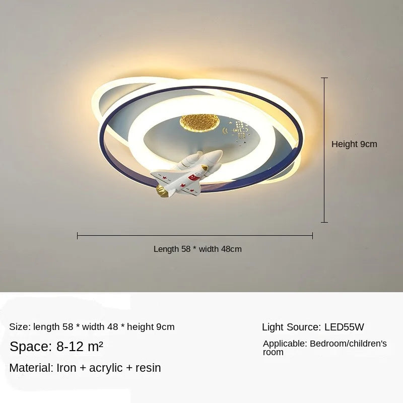 DecorBites™ Astronaut Kids Bedroom Ceiling Light - Modern Boys Girls Room Lighting Fixtures