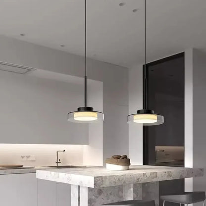 DecorBites™ LED Iron Acrylic Pendant: Modern French Style Indoor Light for Bedroom & Living Room