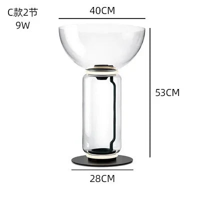 DecorBites™ Heavy Glass LED Floor Lamp: Modern Nordic Light for Living Room and Bedroom
