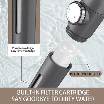 DecorBites™ Adjustable High Pressure Shower Head with 3 Modes and Hose Base