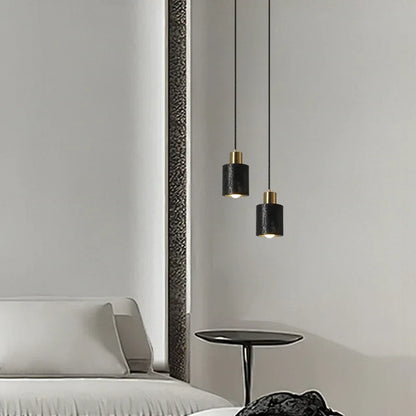 DecorBites™ Black Travertine LED Pendant Lamps: Nordic Modern Home Decoration Interior Hanging Light