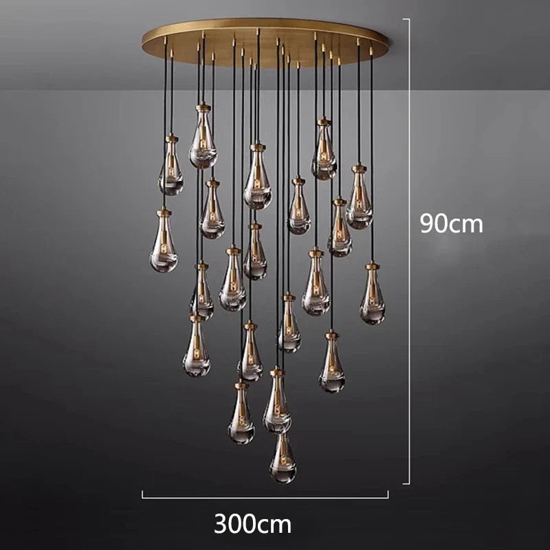 DecorBites™ LED Pendant Light Chandeliers for Living Room Staircase Indoor Lighting
