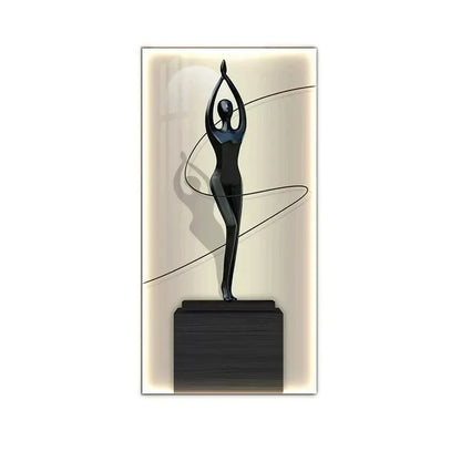 Abstract Figure Luminous Canvas Painting Wall Lamps by DecorBites™