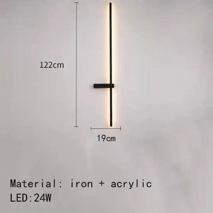 DecorBites™ LED Wall Lights: Modern Black White Aluminium Sconce Lamp for Living Room Bedroom