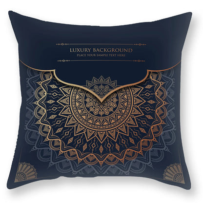 DecorBites™ Black Gold Mandala Luxury Printed Pillowcase §