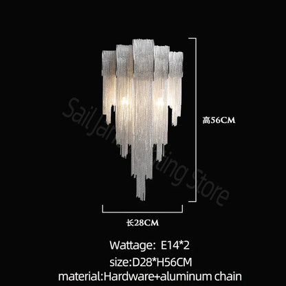 DecorBites™ Aluminum LED Chandelier for Modern Interior Decor, Living Room, Dining Room, Kitchen Island, Bedside Wall Lamp
