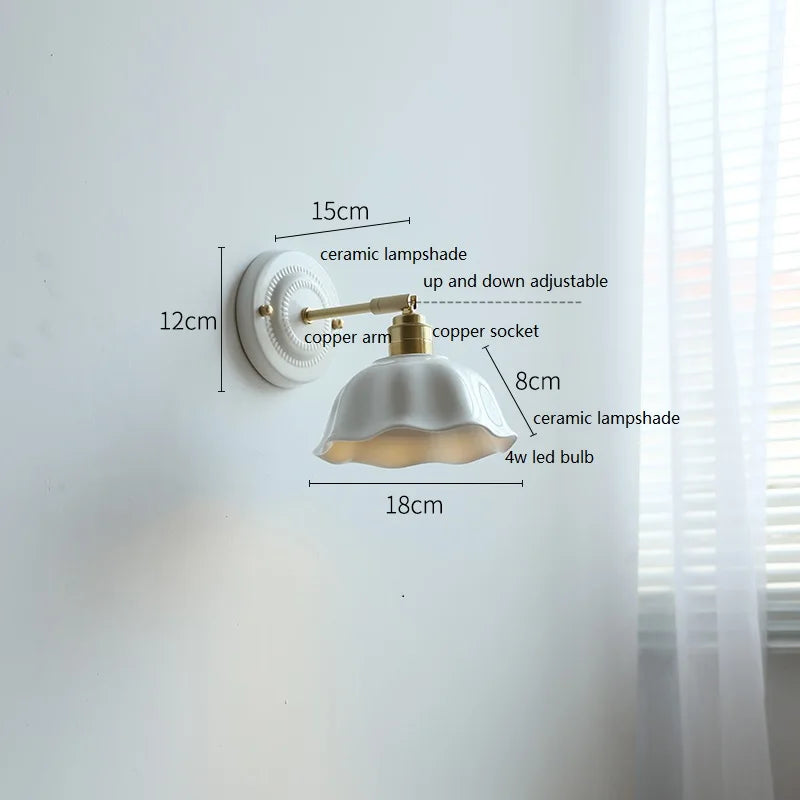 DecorBites™ Butterfly Ceramic LED Wall Lamp Home Indoor Lighting Stair Mirror Light