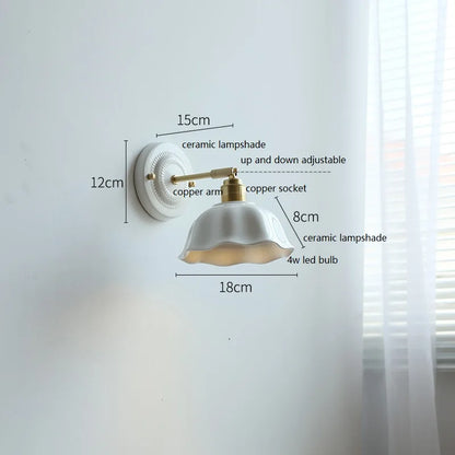 DecorBites™ Butterfly Ceramic LED Wall Lamp Home Indoor Lighting Stair Mirror Light