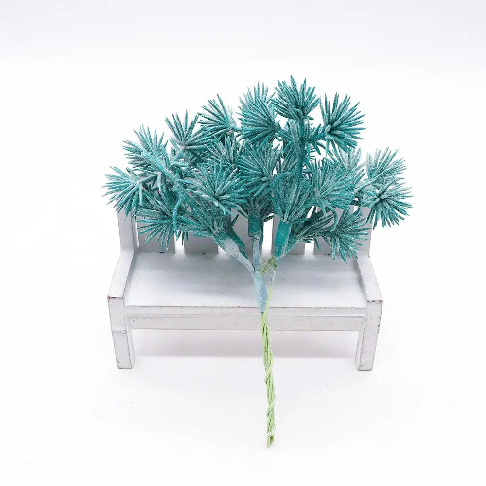 DecorBites™ Blue Flower Cherry Stamen Berries Bundle for DIY Christmas Wedding Decor