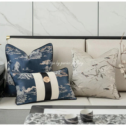 DecorBites™ Dragonfly Insects Embroidery Cushion Cover - Quaint & Elegant Style Pillow Case