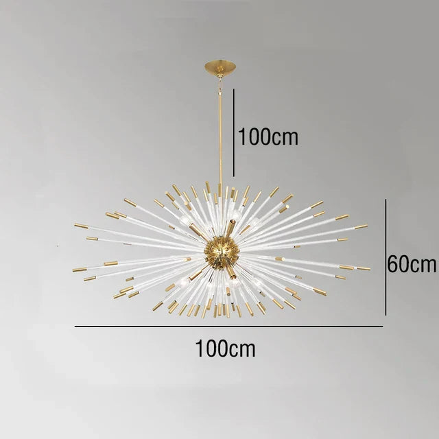 DecorBites™ Crystal Dandelion LED Chandelier for Luxury Indoor Decor