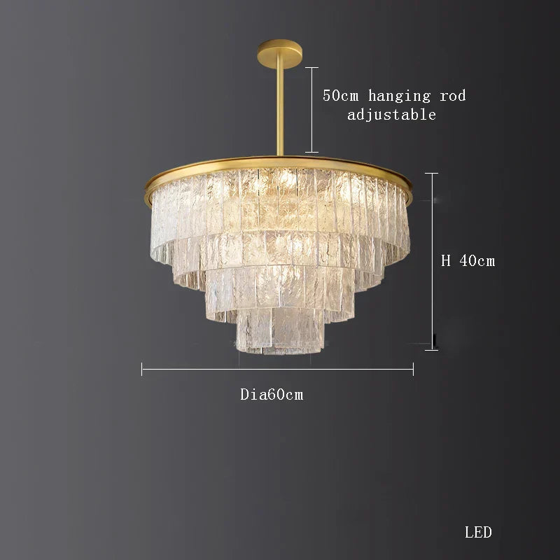 DecorBites™ Crystal LED Chandelier: Minimalist Luxury Lighting for Dinning Table