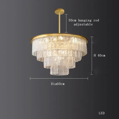 DecorBites™ Crystal LED Chandelier: Minimalist Luxury Lighting for Dinning Table