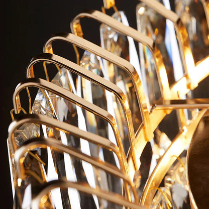 DecorBites™ Gold Crystal Chandelier: Luxury Lighting for Dining Living Bedroom Kitchen Island
