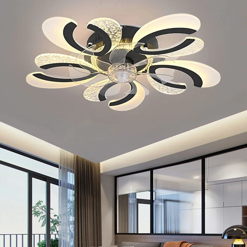 DecorBites™ Ceiling Fan Light LED, Remote Control, Silent, 220V