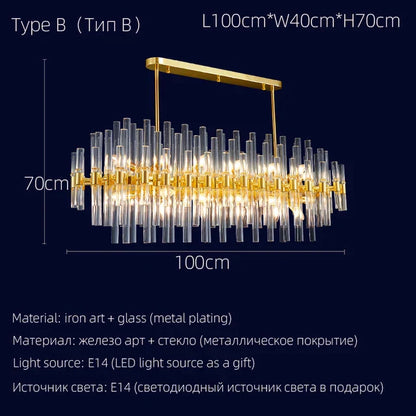 DecorBites™ Crystal Chandelier: Elegant Luxury Pendant Lighting for Home, Restaurant & Hotel