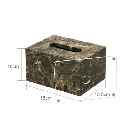 DecorBites™ Emperador Dark Marble Bathroom Set with Luxury Accessories