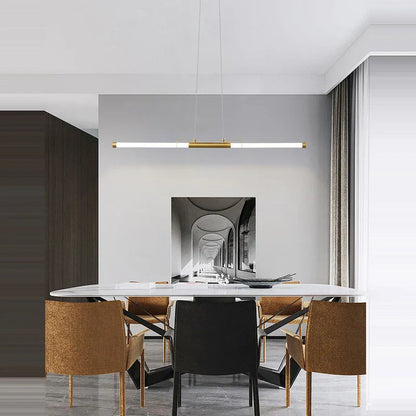 DecorBites™ Art Deco LED Gold Chandelier for Dinning Room