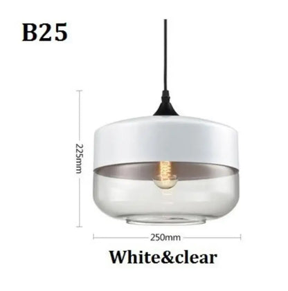 DecorBites™ Black Glass Pendant Light Fixture for Modern Indoor Decor and Dining Room