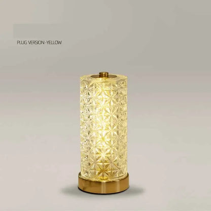 DecorBites™ Crystal Table Lamp: Modern Luxury Dimmable LED Desk Light for Living Room & Study