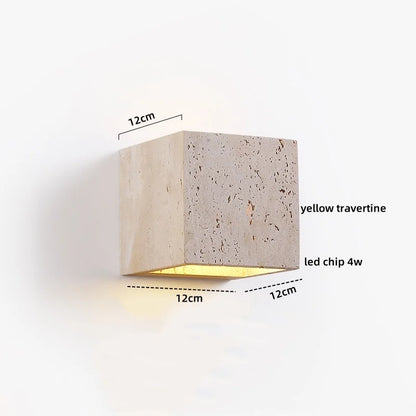 DecorBites™ LED Wall Light Fixture Bedroom Balcony Hallway Waterproof Square Terrazzo Bedside Lamp