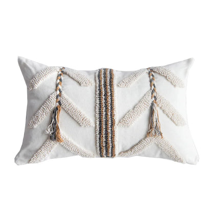 DecorBites™ Beige Crochet Tufted Pillow Cover: Nordic Style Home Decor Cushion