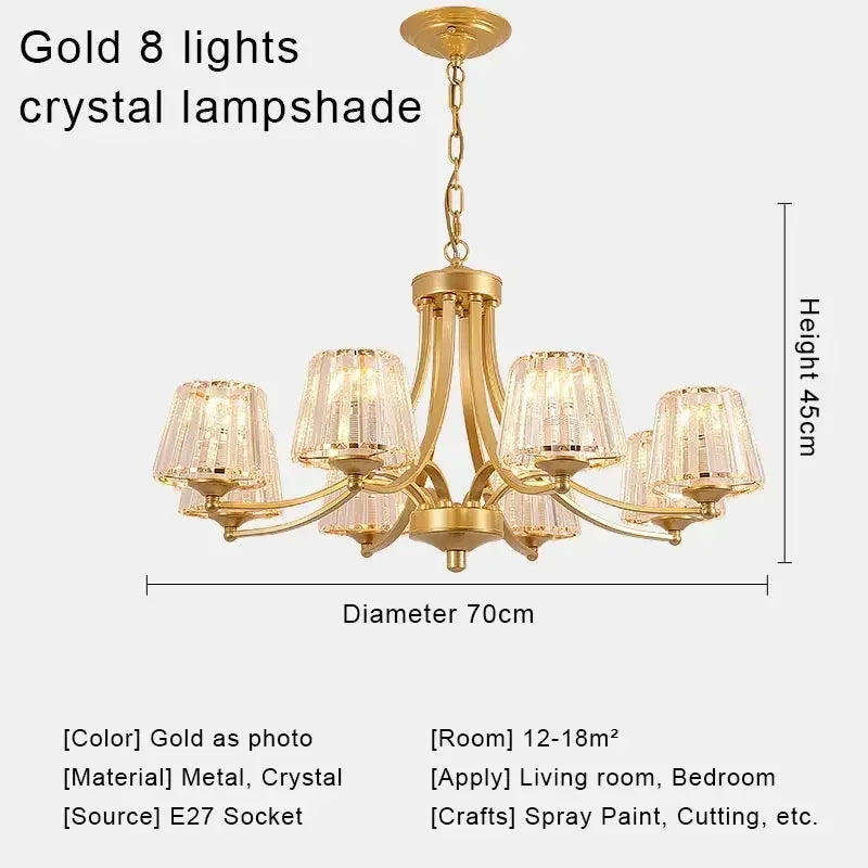 DecorBites™ Crystal Chandelier Ceiling Lights for Modern Living Spaces
