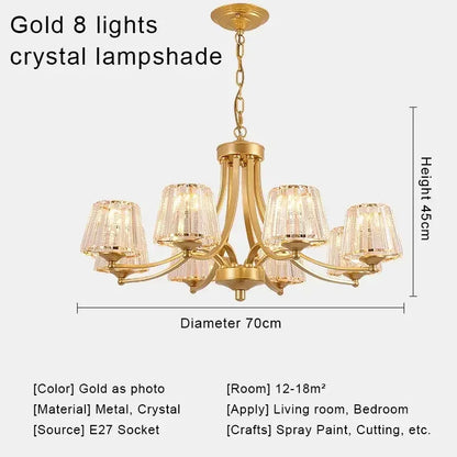 DecorBites™ Crystal Chandelier Ceiling Lights for Modern Living Spaces