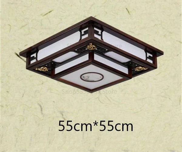 DecorBites™ Antique Style Solid Wood Led Ceiling Light for Living Room Bedroom & Study