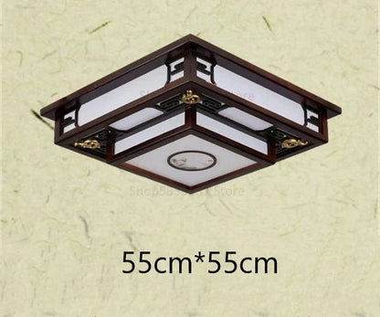 DecorBites™ Antique Style Solid Wood Led Ceiling Light for Living Room Bedroom & Study