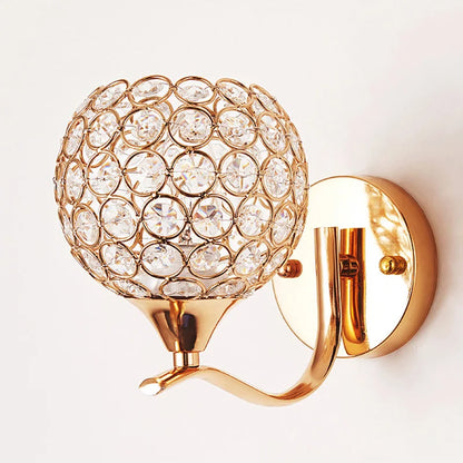 DecorBites™ Crystal Wall Sconce: Elegant Bedroom Bedside Wall Light for Home Lighting