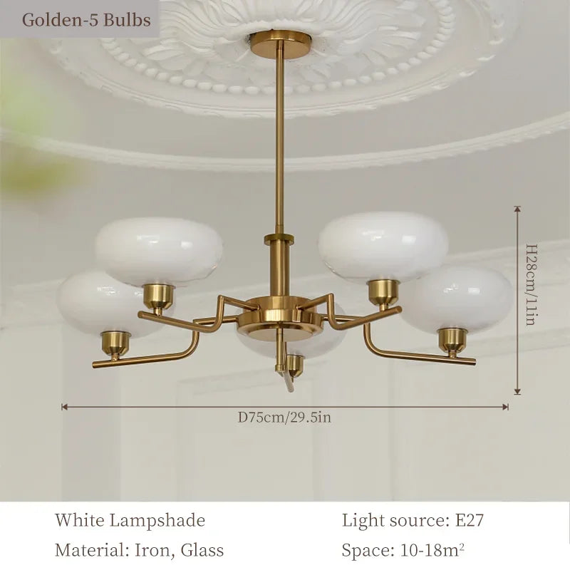 DecorBites™ Bauhaus Glass Pendant Chandelier for Bedroom Living Room Dining Ceiling Lamp