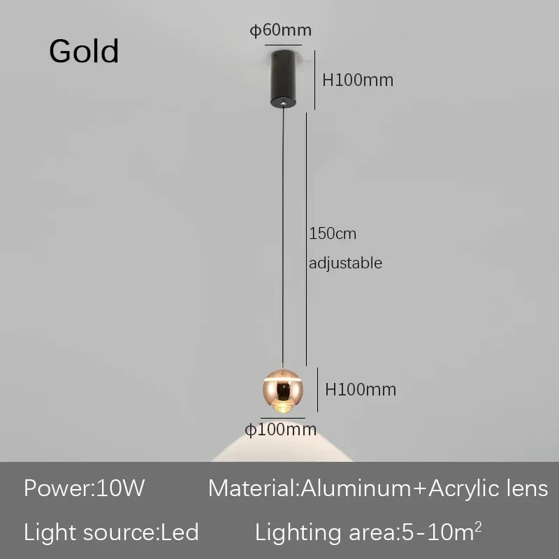 DecorBites™ LED Bedside Lifting Chandelier – Modern Minimalist Nordic Pendant Light for Home Décor