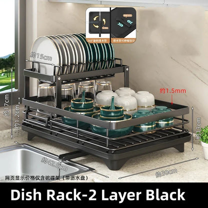 DecorBites™ Kitchen Counter Organizer Rack for Dishes, Knives, Pots, Utensils & Tableware Storage