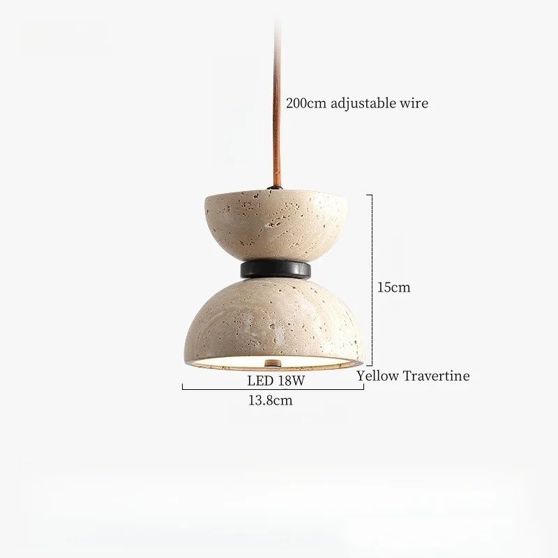 DecorBites™ Black Travertine LED Pendant Lamps: Nordic Modern Home Decoration Interior Hanging Light
