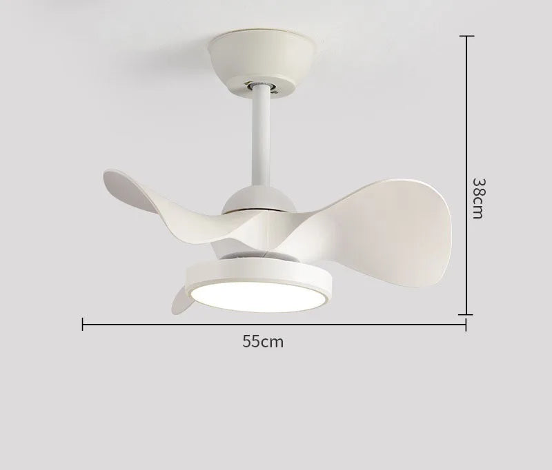 DecorBites™ 22" Children Room LED Ceiling Fan Light Remote Control Small Fan Lamp