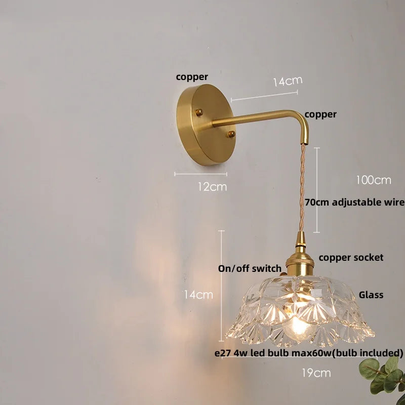 DecorBites™ Clear Glass LED Wall Light - Modern Nordic Design