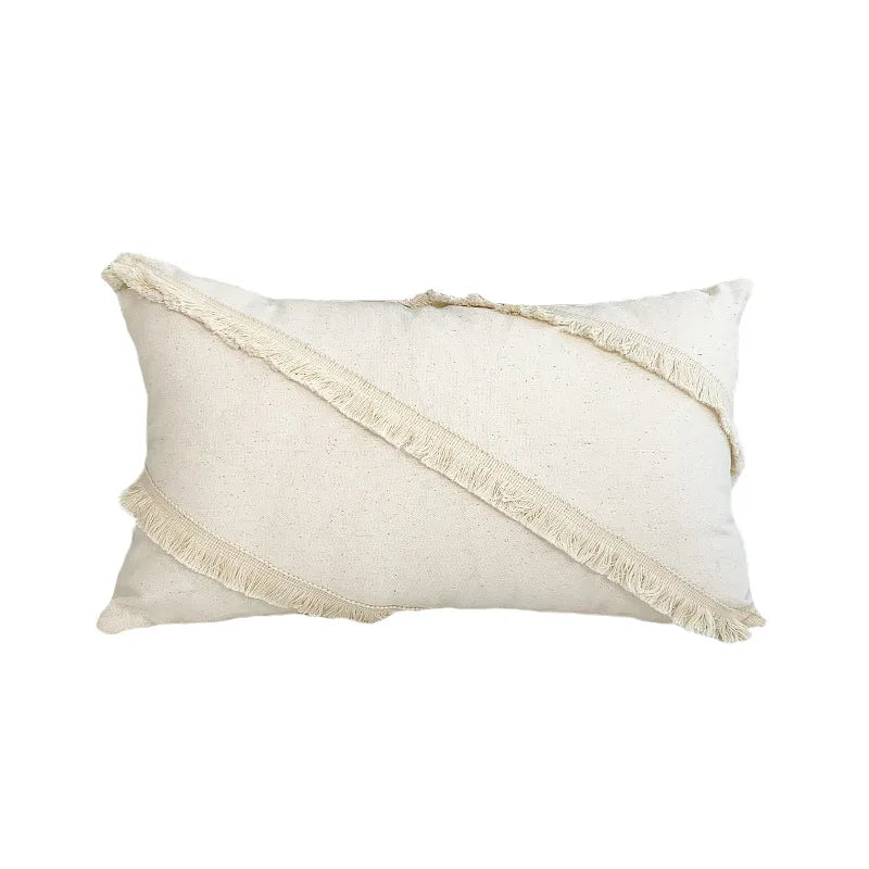 DecorBites™ Boho White Lace Floral Sofa Cushion Cover Wedding Decor Throw Pillows