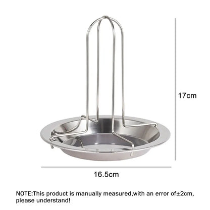 DecorBites™ Chicken Roaster Rack & Bowl Set - Stainless Steel BBQ Grill Stand for Oven