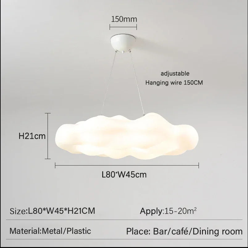 DecorBites™ Cloud LED Ceiling Chandelier - Nordic Minimalist White Design