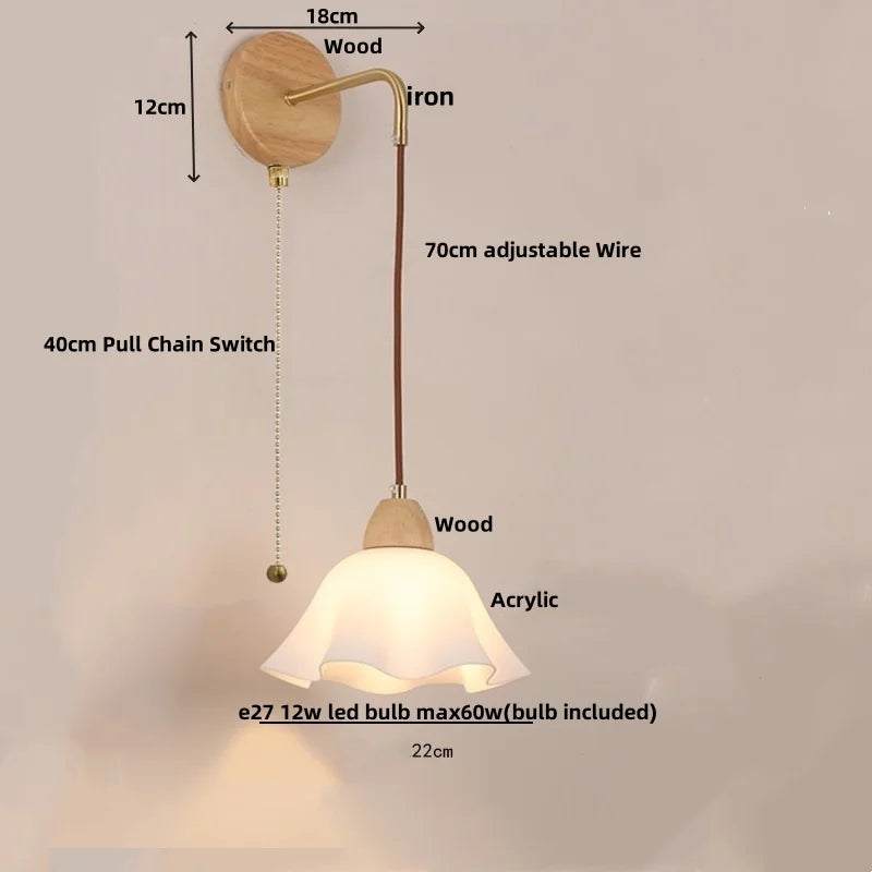 DecorBites™ LED Glass Wall Lamp Modern Bedroom Coffee Vanity Light Fixtures