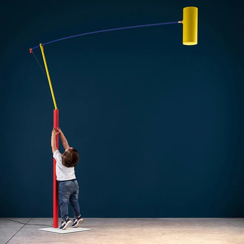 DecorBites™ Art Deco Colorful Metal Floor Lamp with Joint Rotating Arm