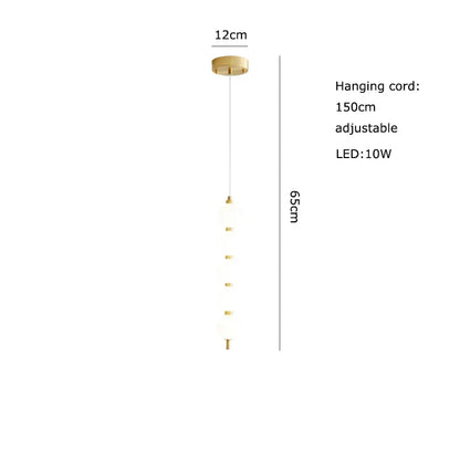 DecorBites™ Art Deco LED Glass Pingpong Pendant Light in Gold Chrome Black.