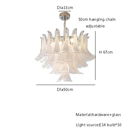 DecorBites™ French White Glass Pendant Lights: Luxury LED Hanging Lamps for Living & Dining Rooms