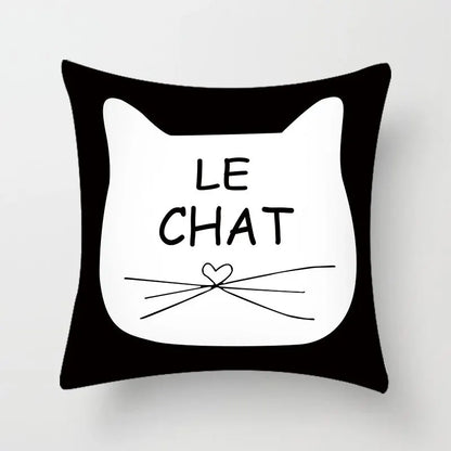 ™ Hello Cat Pillow Cover - Modern Design for Home Decor - Cute & Cozy