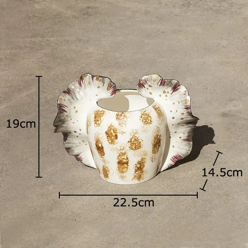DecorBites™ Butterfly Wings Vase: Artificial Flowers Desk Decor for Aesthetic Room Flowers