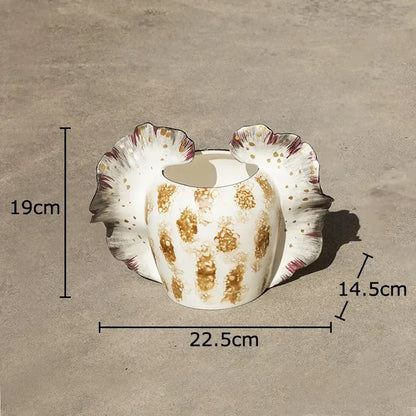DecorBites™ Butterfly Wings Vase: Artificial Flowers Desk Decor for Aesthetic Room Flowers