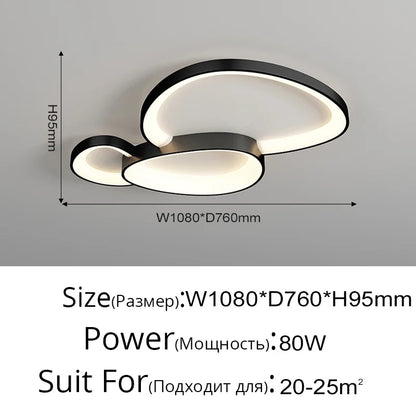 ™ LED Ceiling Chandelier Lights with Remote Control for Living Room, Bedroom, Dining Room