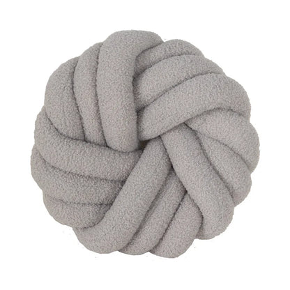 ™ Knotted Ball Grey Throw Pillow for Bed Couch Living Room