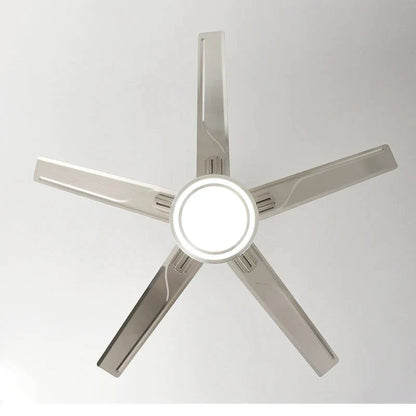 DecorBites™ 52" Stainless Steel Blade Ceiling Fan with LED Light and Remote Control